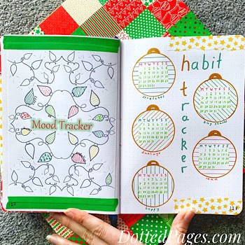 December Bullet Journal Setup Trackers